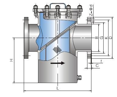 CL150LB Simplex Basket Filter Green Color Quick Opening Cover With Davit Arm