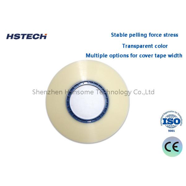 Stable Pelling Force Stress Transparent Color Multiple Options For Cover Tape Width Hot Sealing Cover Tape