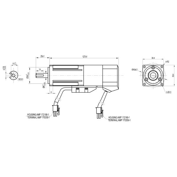 мотор сервопривода 24V Ac 50w мини