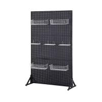 Expositions en libre-service d'affichage en métal Stand Peg Board Rack d'affichage avec roues