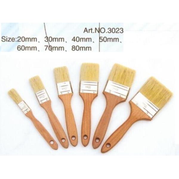 Wooden handle pure natural bristle Chinese bristle mix 6 piece paint brush sets No.3023