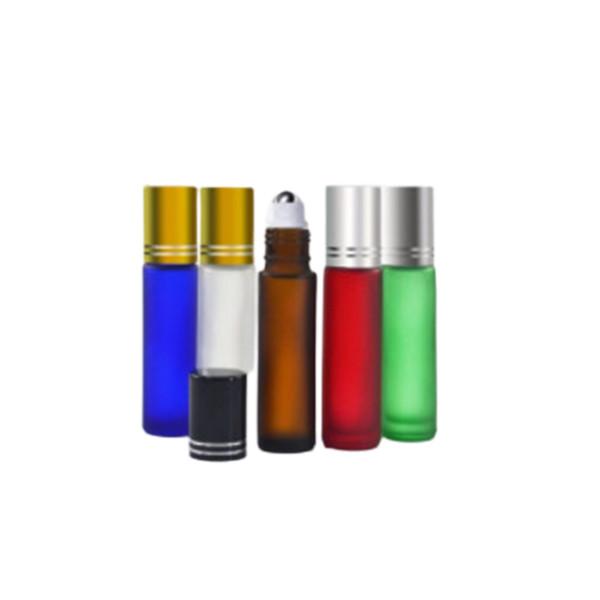 Rolo de vidro colorido Portable nas garrafas 4ml 8ml 10ml para o creme dos cuidados com a pele