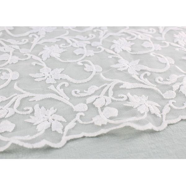 Флористическая вышитая ткань шнурка сетки, Скаллопед шнурок Тюль платья свадьбы края