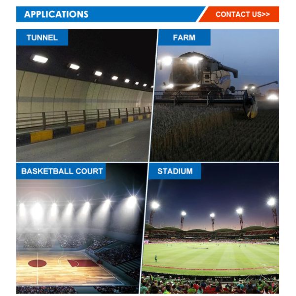 High Performance LED Flood Light  AC277V Industrial LED Stadium Lighting