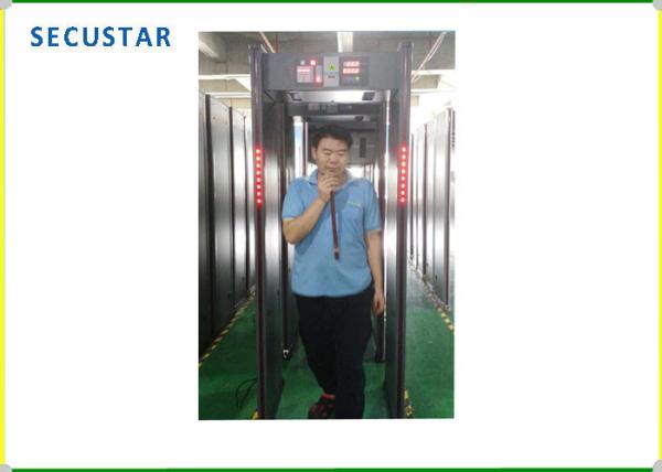 6 Detection Zones Walk Through Security Metal Detector Led Alarm In Shopping Mall Entry