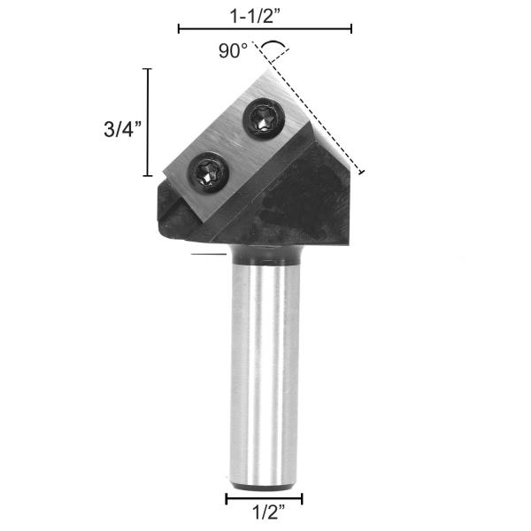 Durable Abandoned V-Knife 90 Degrees Helical Spiral Cutter Head  Carbide Inserts  1/2  1/4 inch Shank Wood Planer