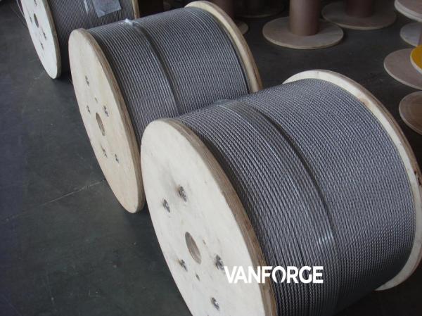 6x36 FC IWRC Construction Wire Rope Stainless Steel 316 , Marine Wire Rope