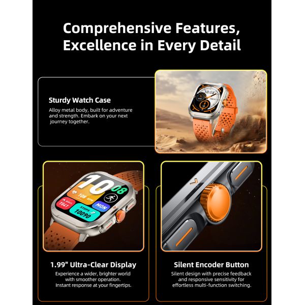 KW295 Smart Watch with Bluetooth Calling 100+ Sports Modes