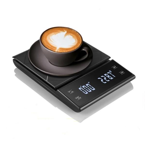 3KG/0.1g Kitchen LCD Digital Coffee Scale with Timer Hand Punch Drip Coffee Features 5KG Household Scale Battery Powered
