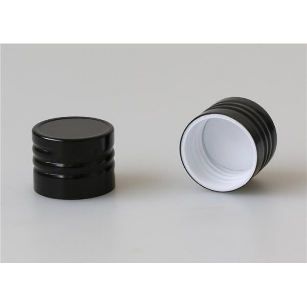 Plastic Storage Caps For Canning Jars Black Color Ribbed 24 / 410