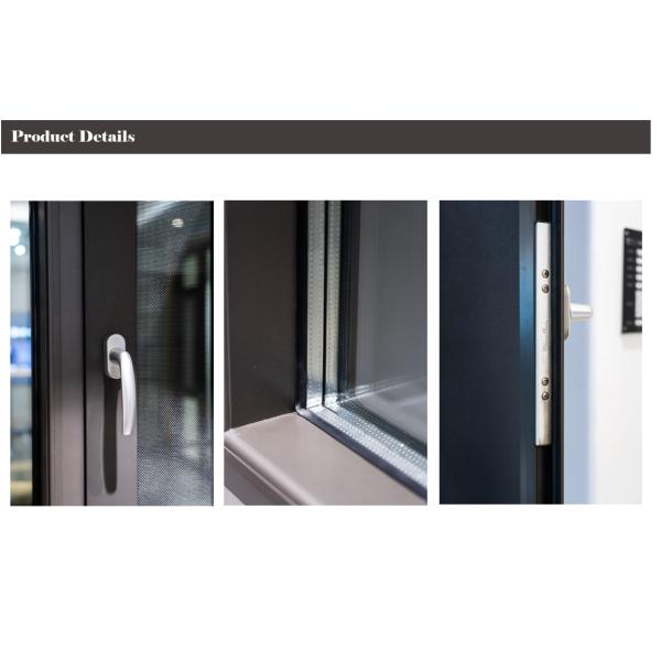 Interior Aluminium Casement Window With Stainless Steel Mesh 1.5*1.0m