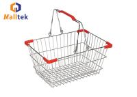 Supermarché métallique durable panier de magasinage pour boutique avec longue durée de vie
