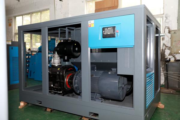 55kw 7 Bar Energy Saving Two Stage Screw Compressor big air flow two stage screw compressor with AC motor