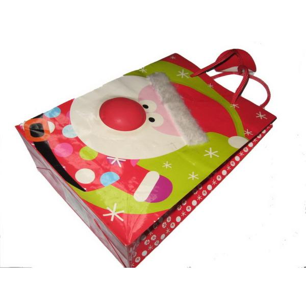 Flexo Jewelry Paper Ribbon Handle Bags 300gsm SGS Packaging Kraft Shopping Tote