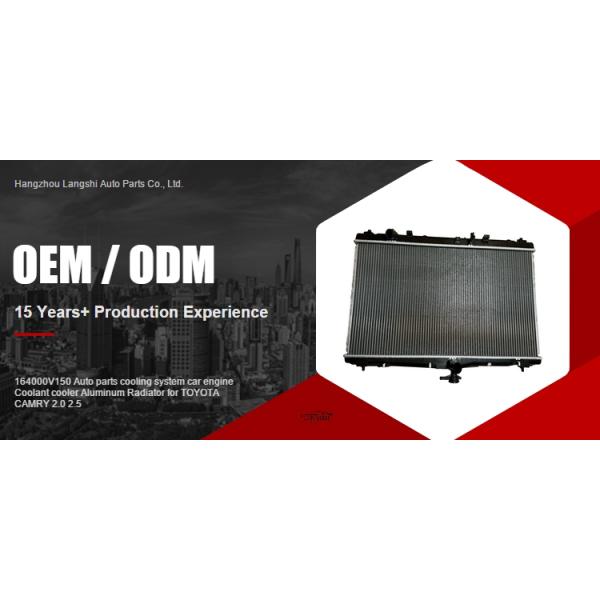 16000V150 Refrigerador de refrigerante del motor de automóvil para TOYOTA CAMRY 2.0 2.5 Radiador de aluminio OE NO