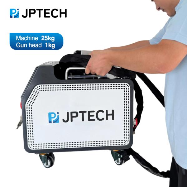 Nueva máquina de limpieza por pulsos láser JPT portátil refrigerada por aire 6000w adecuada para la eliminación de óxido / eliminación de pintura / limpieza de madera