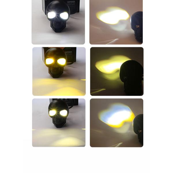 Motorcycle Head Lights 3inch 40W Dual Color LED Spotlight for Skull Headlight Fog Lamp