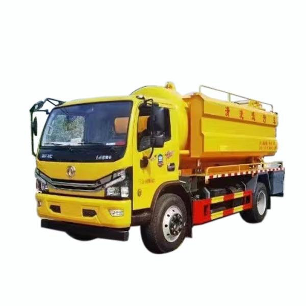 Duolica  6000 Liters Cleaning Suction Truck   High Pressure Washer  Truck Vacuum Tanker
