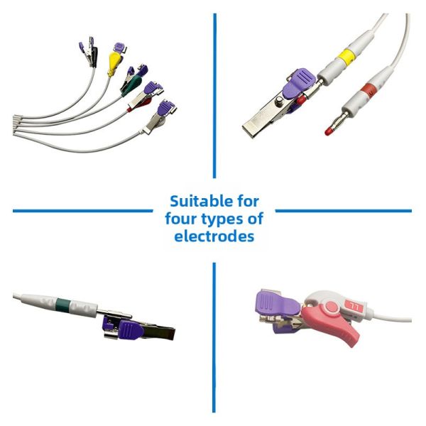 Universal Reusable Veterinary ECG/EKG Electrode Clip 3mm/4mm Sizes Compatible Essential Medical Consumable Animal ECG Monitoring