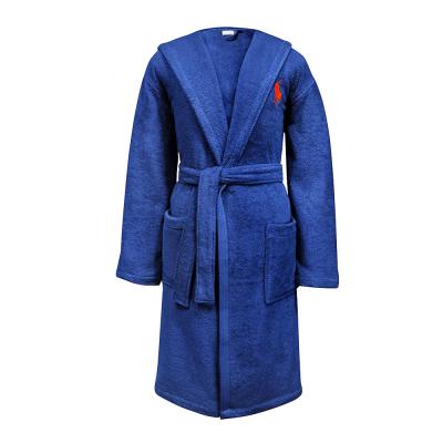 Bata de felpa de lujo azul SPA, bata de casa de felpa para el hogar