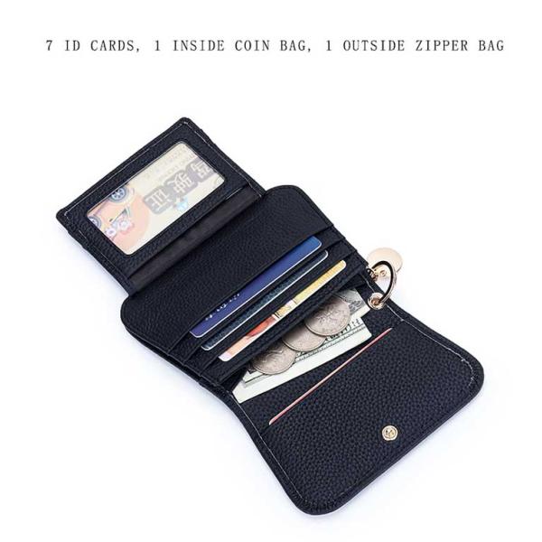 Business Candy Color Portable Wallet Genuine Leather Clutch Coin Purse for Girls