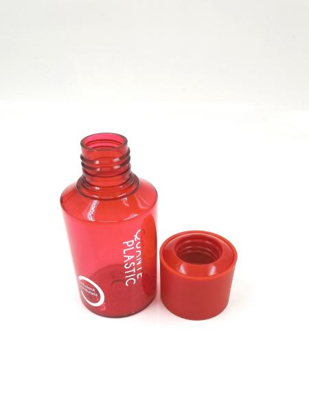 100ml Plastic Cosmetic Bottles Matted Ref Double Wall Cap Silver Hot Stamping Logo