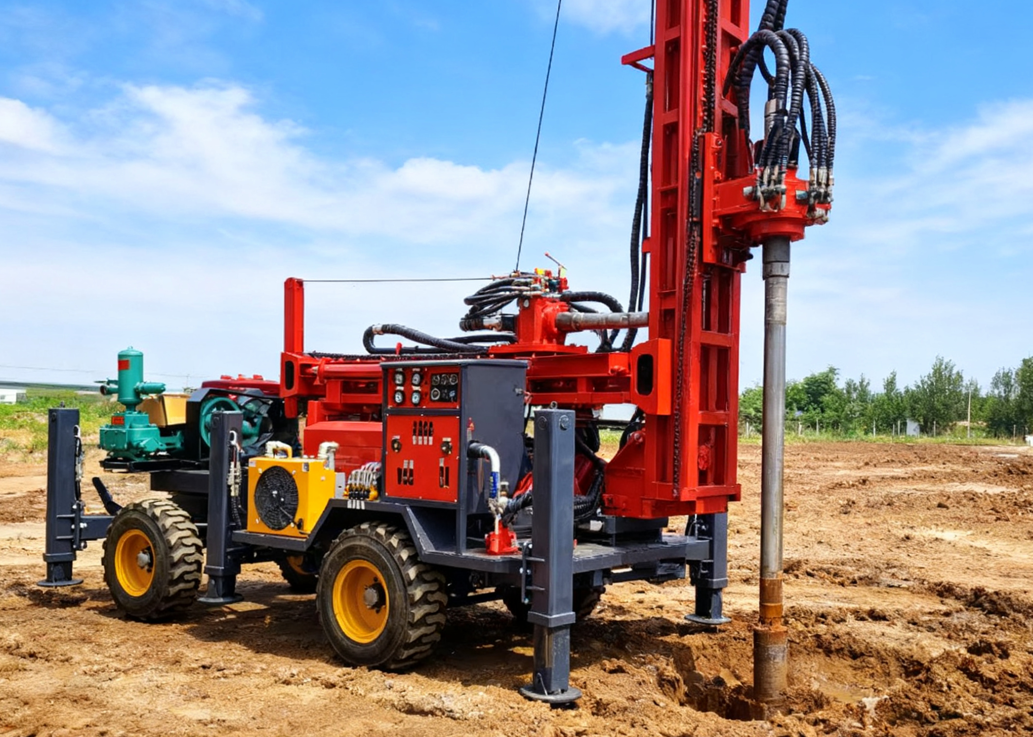 Camion de forage de puits d'eau multifonctionnel Stable et fiable