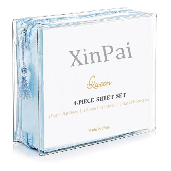Anti Dust Mite Soft Wrinkle Free Bed Sheet Sets Temperature Regulation 3PCS 4 PCS
