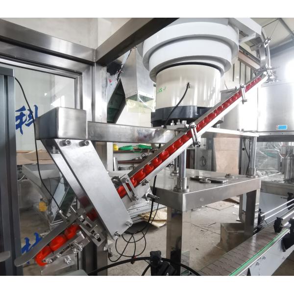 1.2KW Inline Capping Machine 500Kg Bottle Filling And Capping Machine