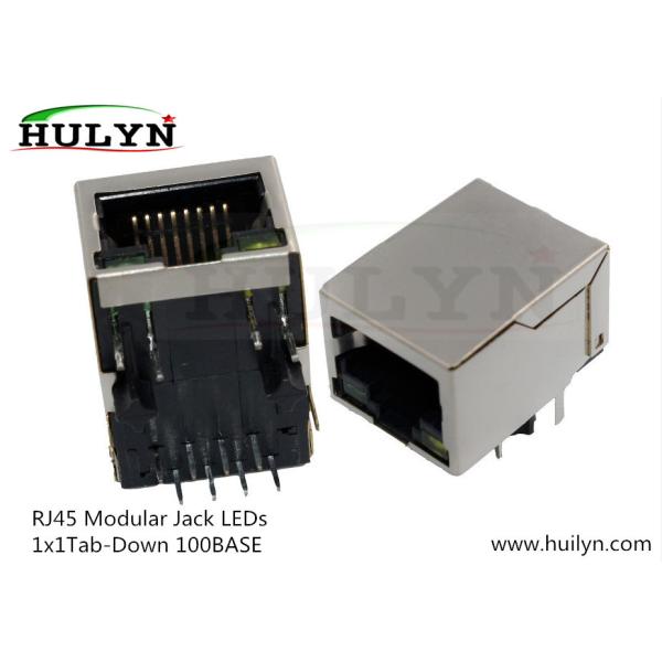 Shielded RJ45 Modular Jack Connector, Through Hole Type