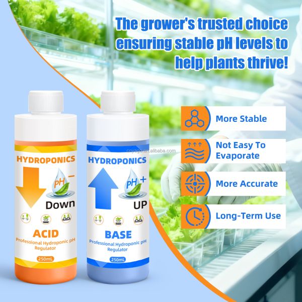 Hydroponic pH Adjustment Kit with 250mL Capacity for Optimal Plant Nutrient Absorption and Stable Formula