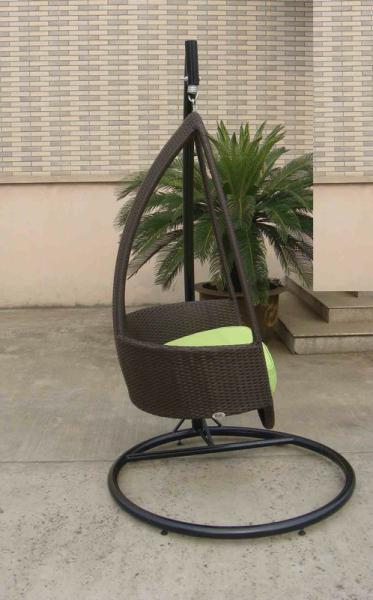 White Resin Wicker swing chair , Hand-Woven Rattan Hanging Chair
