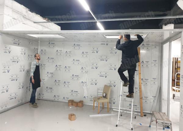 Hardwall Softwall Modular Clean Rooms , 3050mm Width 2745m3/H ISO 7 Cleanroom