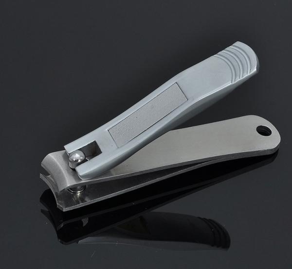 Brushed Stainless Steel Pearl Nickel Plated Finger or Toe Nail Clipper