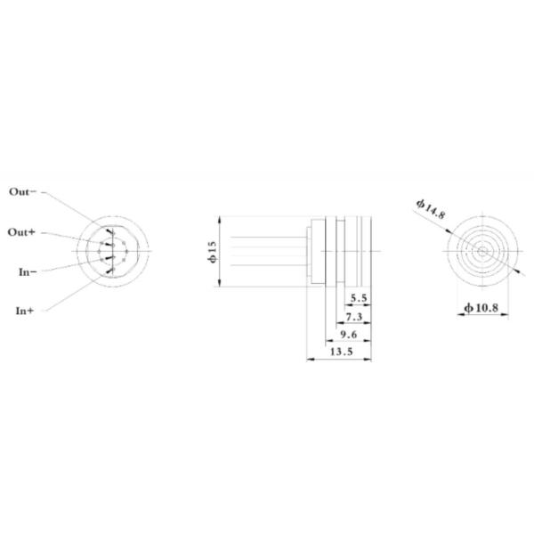 15 мм Силиконовый мини датчик давления 10VDC Нержавеющая сталь Пиезорезистивный датчик давления