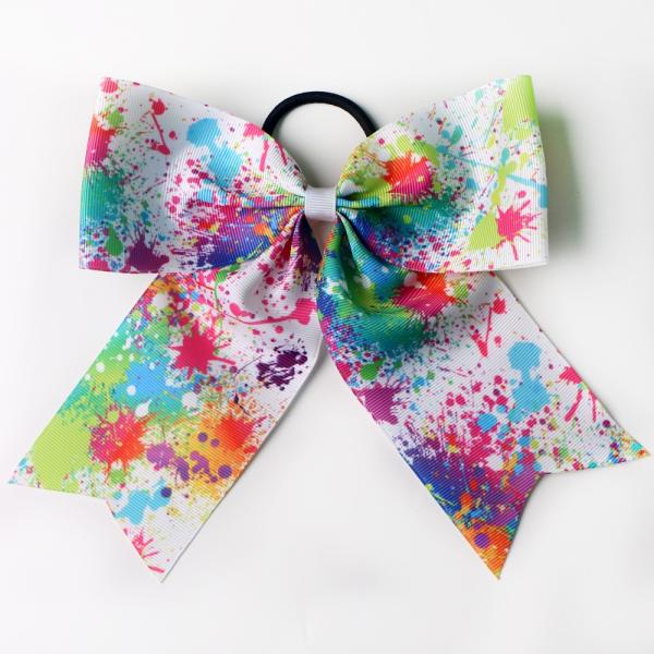 Sublimated Girl Cheerleading Bows with Hair Ring Delivery in 3-7 Working Days 16*20cm