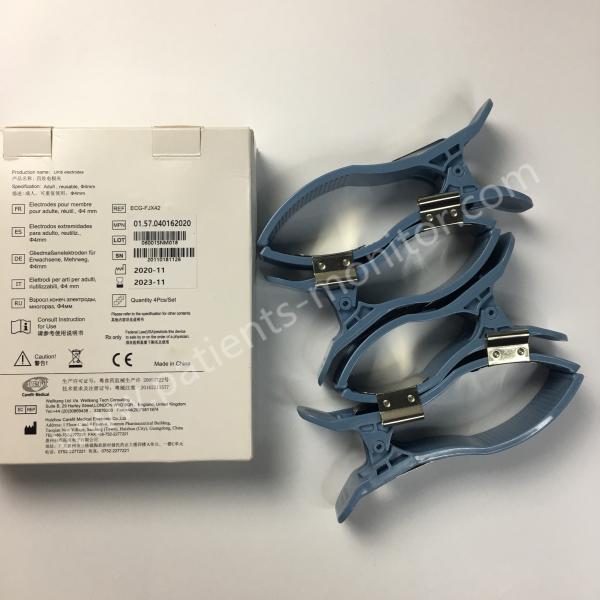 Edan Limb Electrode Connection Adult 4mm reusáveis 1 referência ECG-FJX42 01.57.040162020 da caixa 4pcs