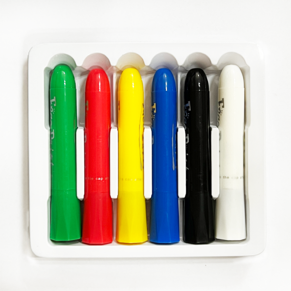 Hot Selling Professional  Make Up Quick Dry  6 Colors Twist Face Paint Stick Washable Crayon Pen