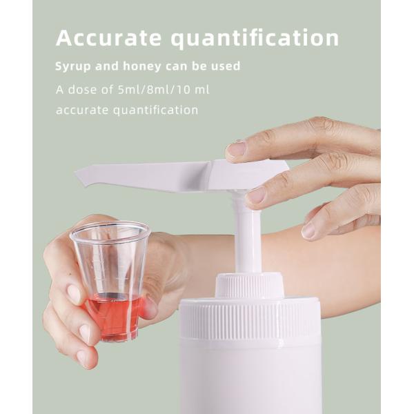 Logo Printing Square Head PP Plastic Sauce Dispenser Pump For Liquid Concentrate 67 - 400
