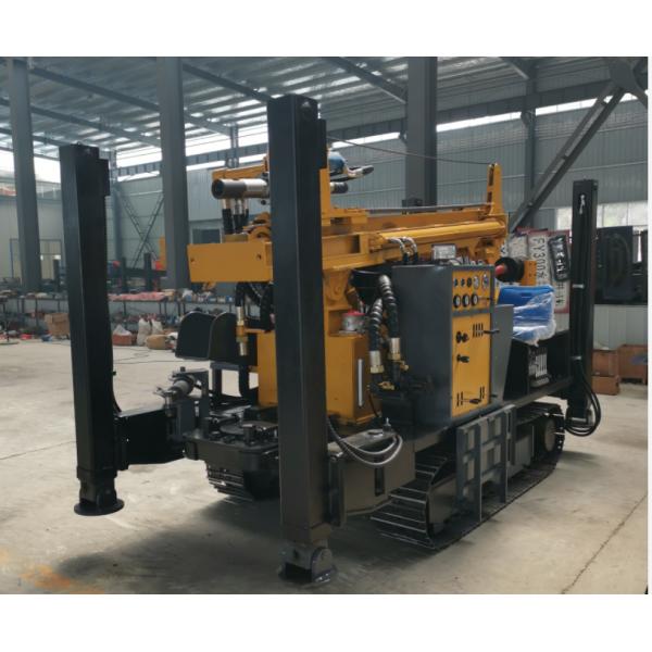 Машина буровой установки водяной скважины Crawler 300m гидравлическая с насосом грязи компрессора воздуха