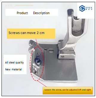 T9 Unibersal Press Foot Adjustable Rolled Edge , Folded And Wrapped Edge Three In One Multi-Functional Press Foot