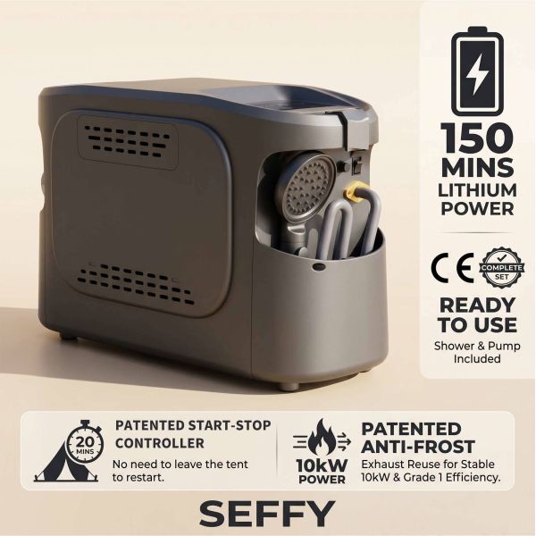 Outdoor Adventures Gas Camping Shower Fast Heating Small Propane Water Heater