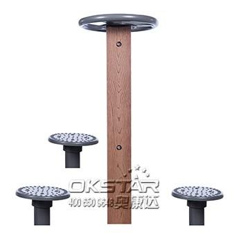 outdoor wooden fitness equipment--WPC china supplier outdoor body exercise equipment tripe hip twister