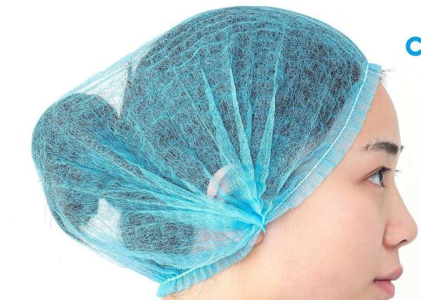 Strong Practicability SMS Disposable Bouffant Surgical Caps Wide Range Of Uses