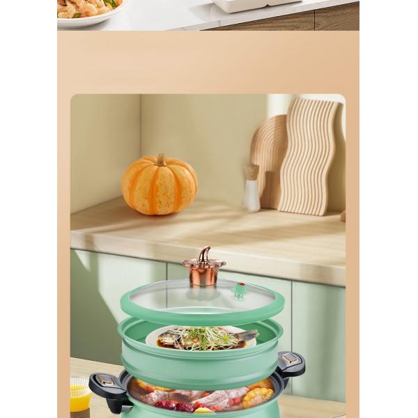 литое железо герметической электрической кастрюли кухни 8L не вставляет с защелкой ручки