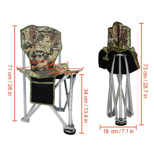 Alum Frame Fully Cushioned 35x29cm Outdoor Camping Chair