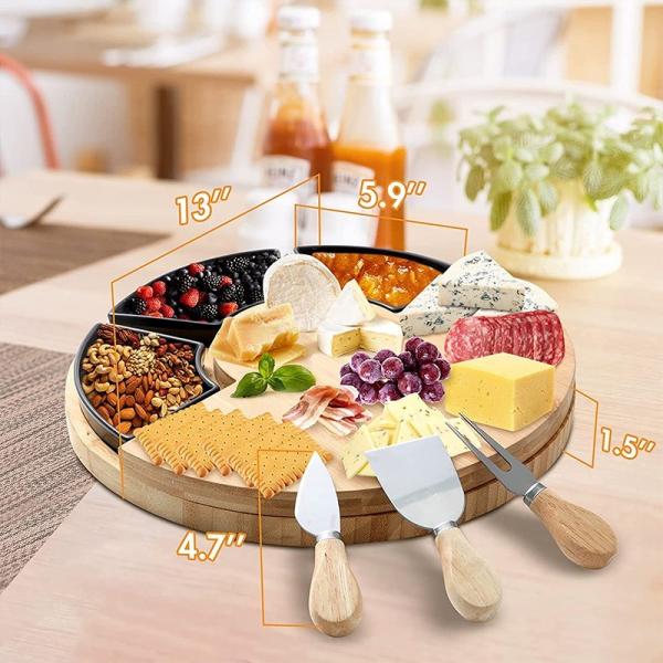 OEM Kitchen Cutting Board Bamboo Cheese Serving Tray Acacia Wood