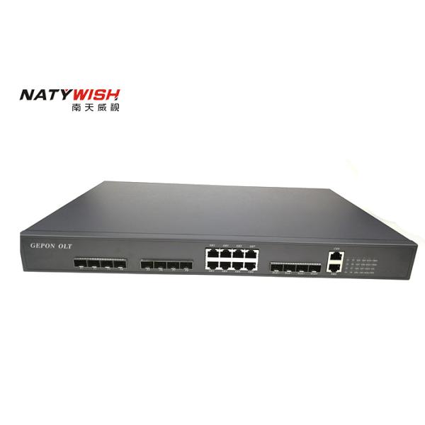 10G 8 PON Ports EPON OLT 8 *10 / 100 / 1000M RJ45 Ports 4 SFP Slots 1310nm / 1490nm