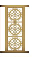 Ecrãs de fundição de latão maciço, divisória decorativa de latão