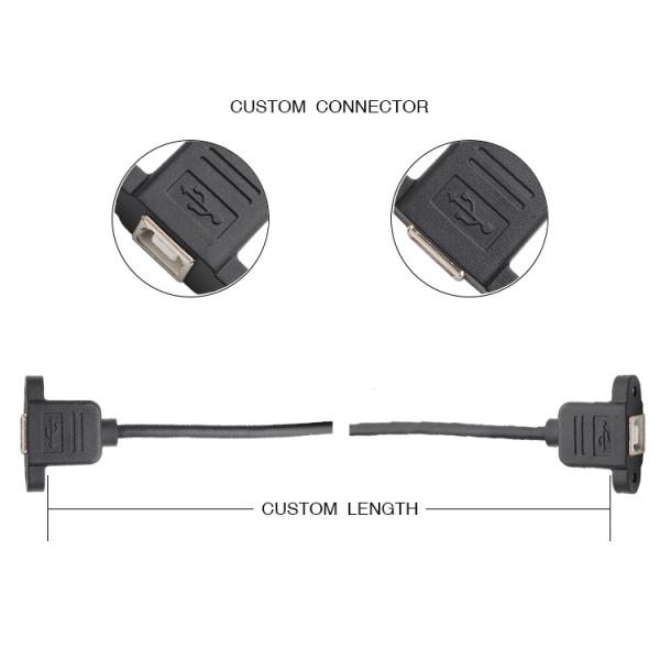 держатель USB2.0 панели съемной кабельной проводки расширения 65in женский к женской сборке кабеля